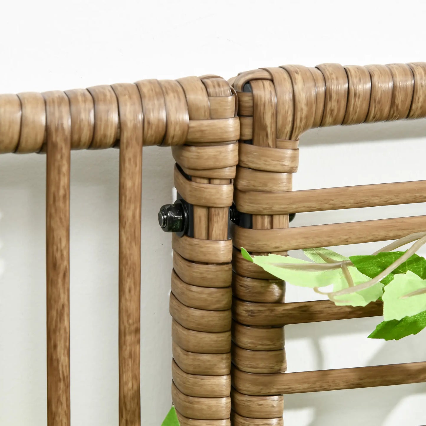 Raised Garden Bed with Lattice Trellis, Rattan Planter with Storage, Sand Brown Raised Garden Beds at Gallery Canada