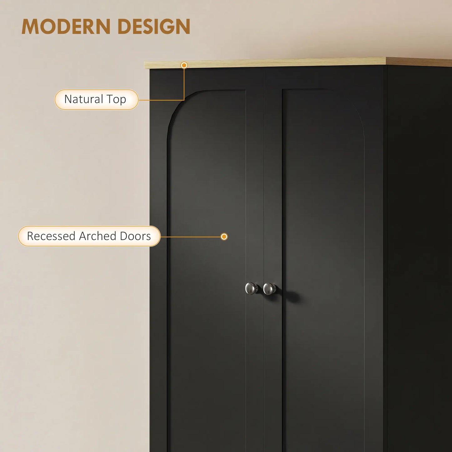 72" Tall Pantry Cabinet, Adjustable Shelves, 4 Doors, Black Kitchen Pantry Cabinets at Gallery Canada