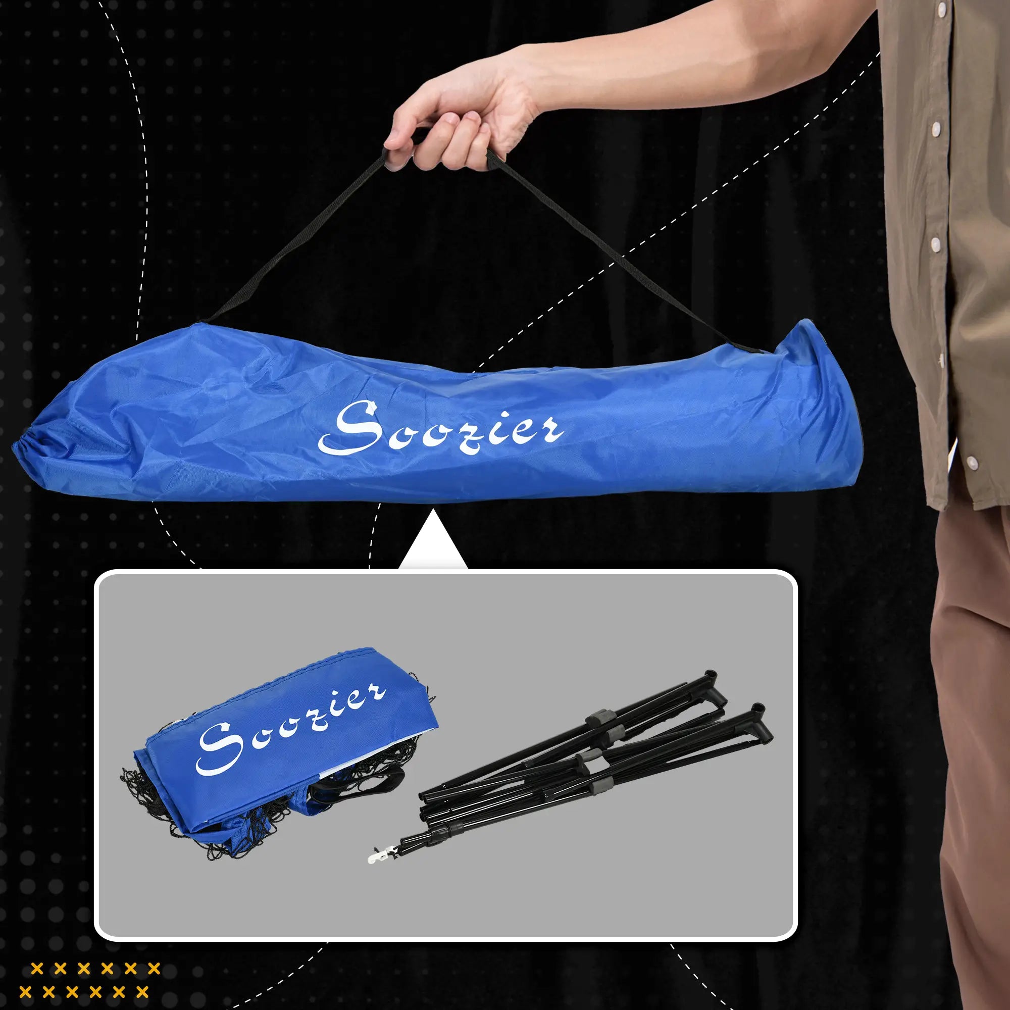 14ft Adjustable Badminton Net, Carry Bag, for Tennis, Pickleball, Volleyball Badminton at Gallery Canada