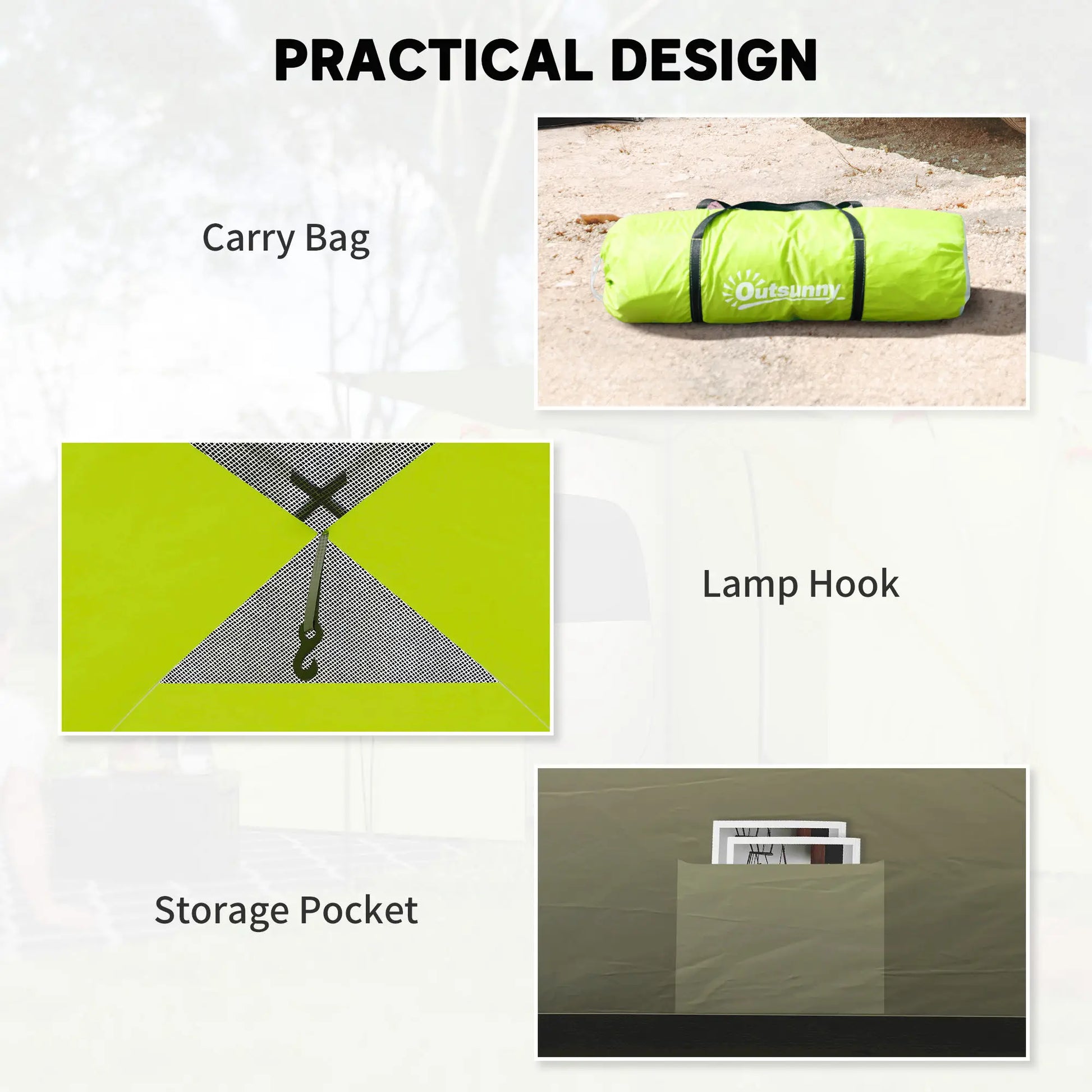 4-6 Person Camping Tent, 2000mm Waterproof, 2 Bedrooms, Living Area Camping Tents at Gallery Canada