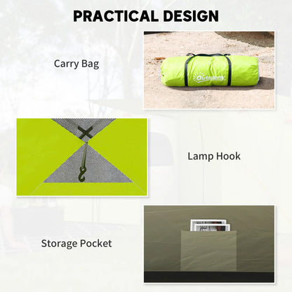 4-6 Person Camping Tent, 2000mm Waterproof, 2 Bedrooms, Living Area Camping Tents at Gallery Canada