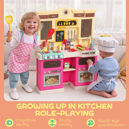 Kids Play Kitchen Set with Lights, Sounds, Pink Play Kitchen at Gallery Canada