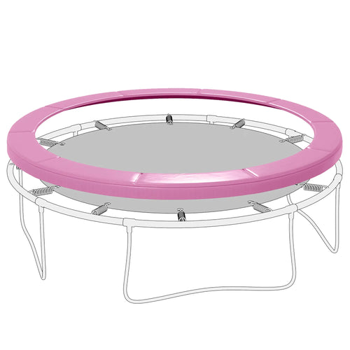 8FT Trampoline Spring Cover, Waterproof, Tear-Resistant, Pink