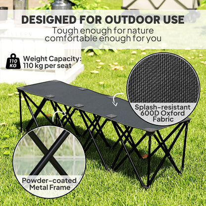 Portable 4-Seater Folding Camping Chair, Team Bench, Carry Bag Picnic Tables & Camping Chairs at Gallery Canada