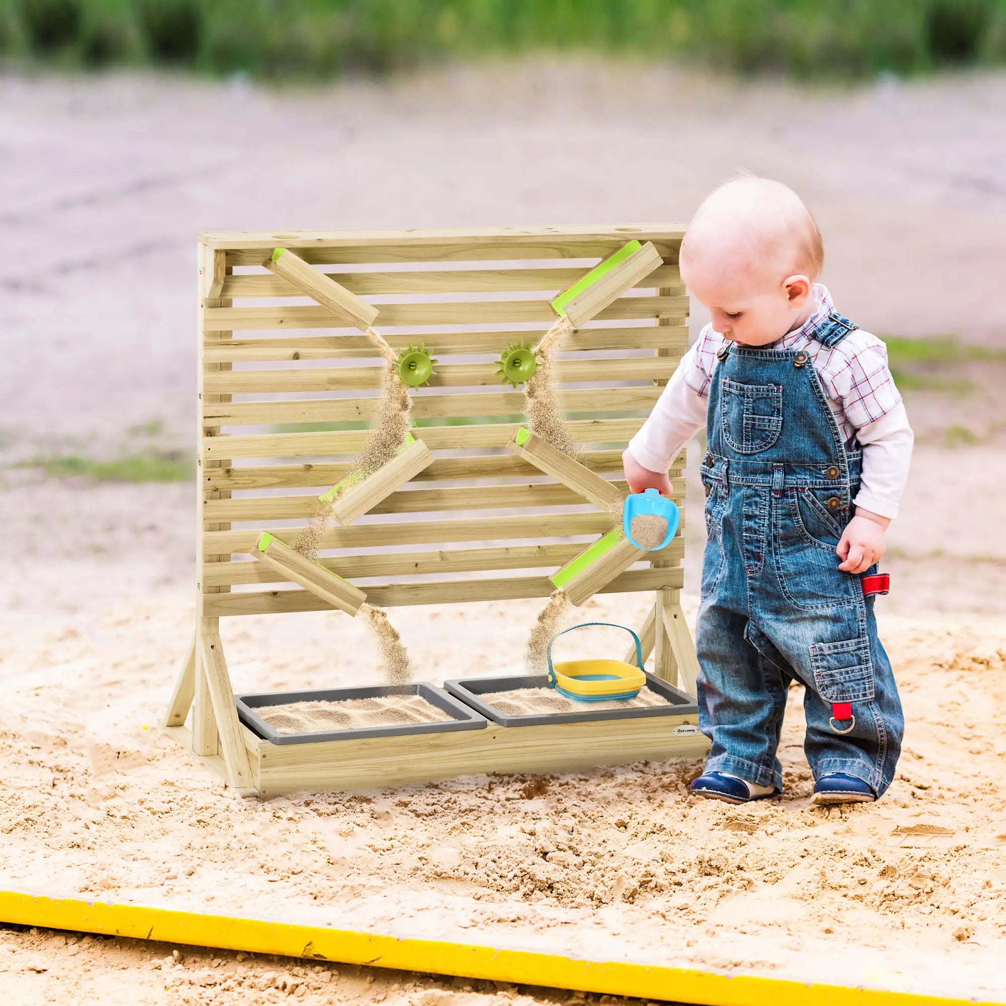 18 Pcs Kids Water, Sand Playset, Wooden Sensory Toys, Age 3-7 Sandboxes & Accessories at Gallery Canada