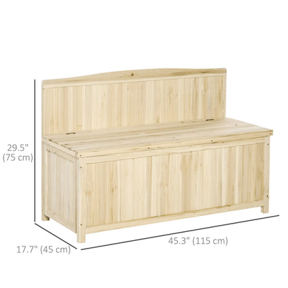 Wooden Garden Bench With Storage Box 45.3x17.7x29.5 Natural Patio Chairs at Gallery Canada