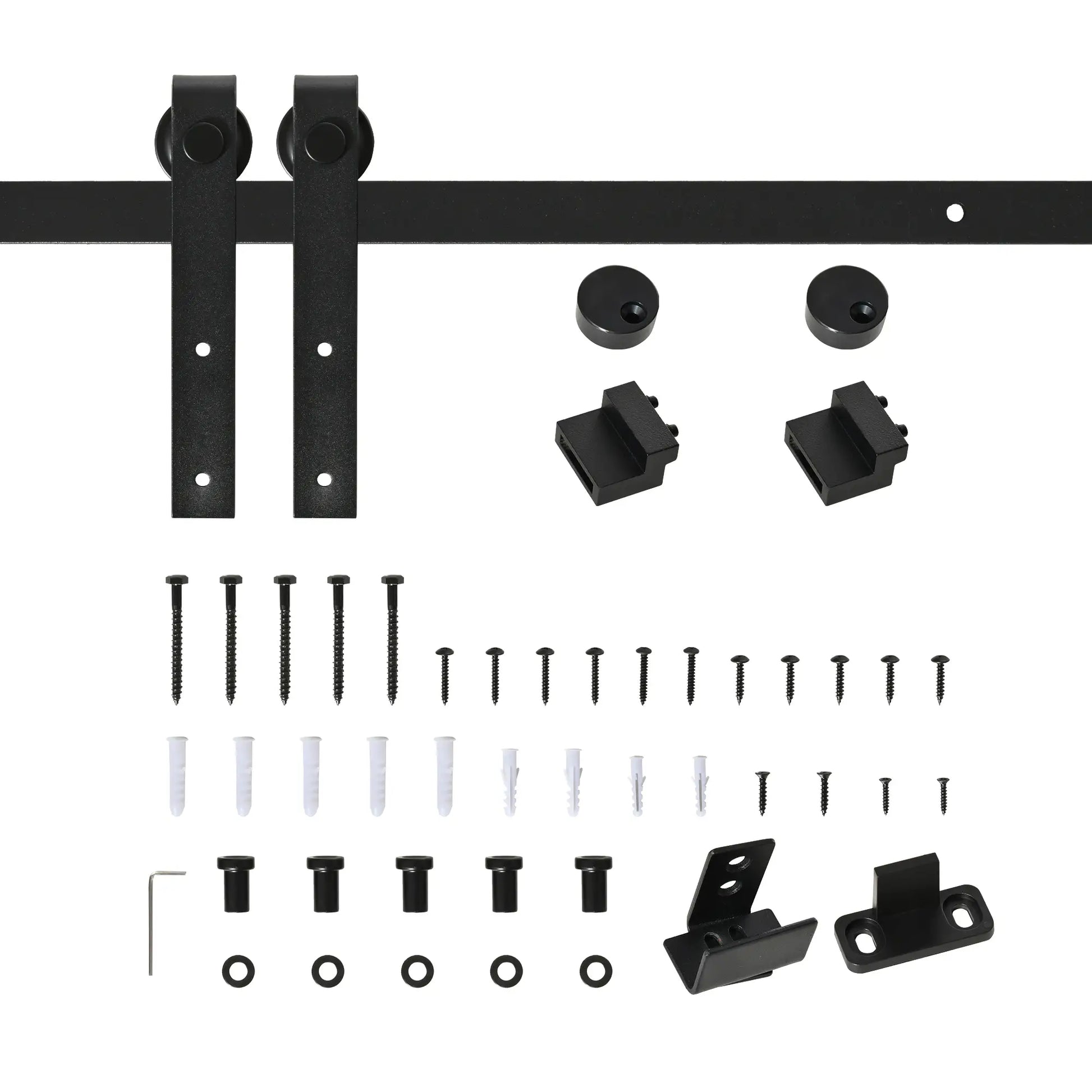6FT Mini Barn Door Hardware Kit, 19.7" Wide Door, Black Door Hardware Black at Gallery Canada