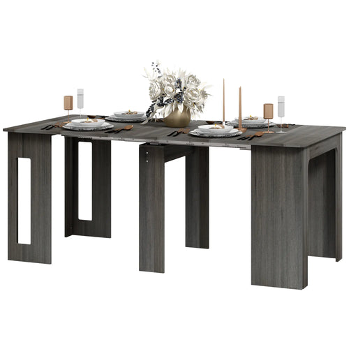 Extendable Dining Table, Expandable Kitchen Table, Seats 6, Grey