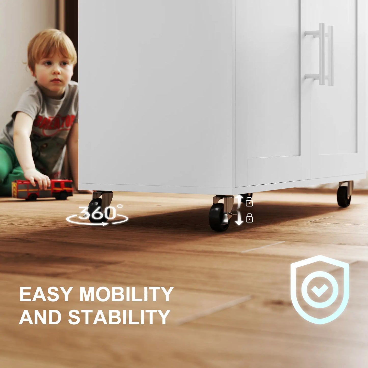 Kitchen Island with Storage, Rolling Cart, Foldable Drop Leaf, Power Outlet, USB Ports, White Kitchen Islands & Kitchen Carts at Gallery Canada