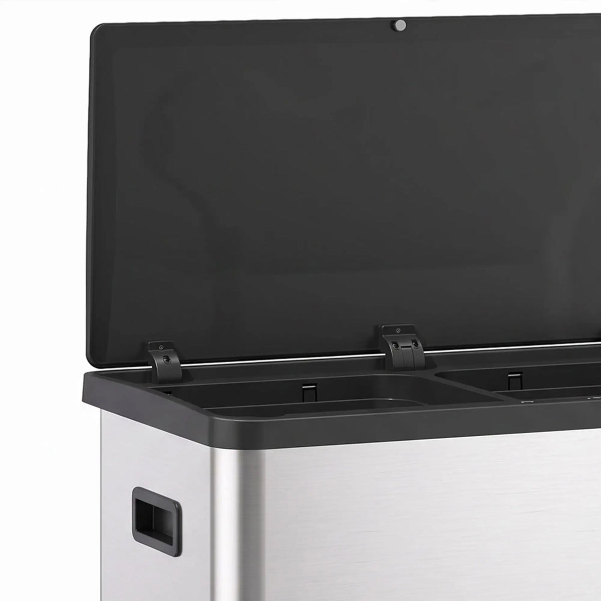 Automatic Trash Can, 15.8Gal, 60L Dual Compartment, Silver