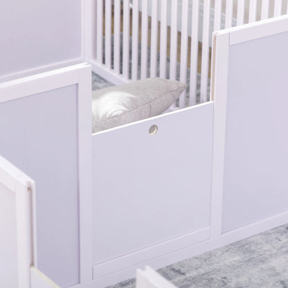 Dog Whelping Box, 81" x 39" x 20"H, Removable Doors, White Houses, Kennels & Pens at Gallery Canada