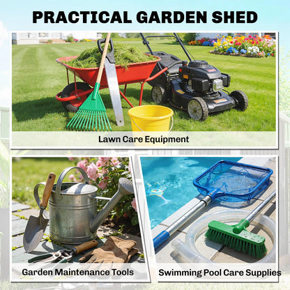 4'x5' Garden Tool Storage Shed, Lean to, Window, Vent, Plastic Roof, Grey Sheds at Gallery Canada