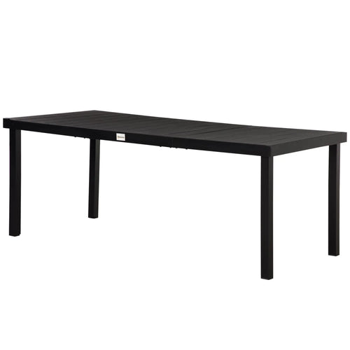 Rectangular Aluminum Patio Dining Table for 8, Black