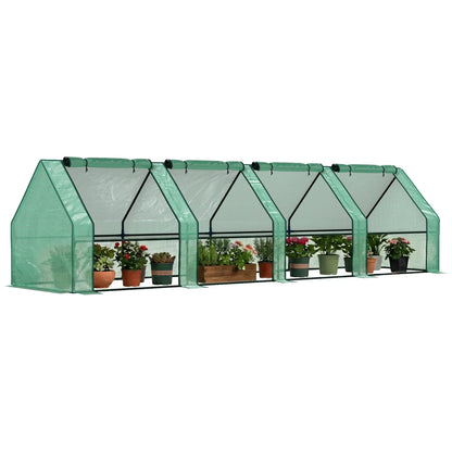 Portable Mini Greenhouse Tunnel, Growing Tent, w/ Zippered Doors, Green Greenhouses at Gallery Canada