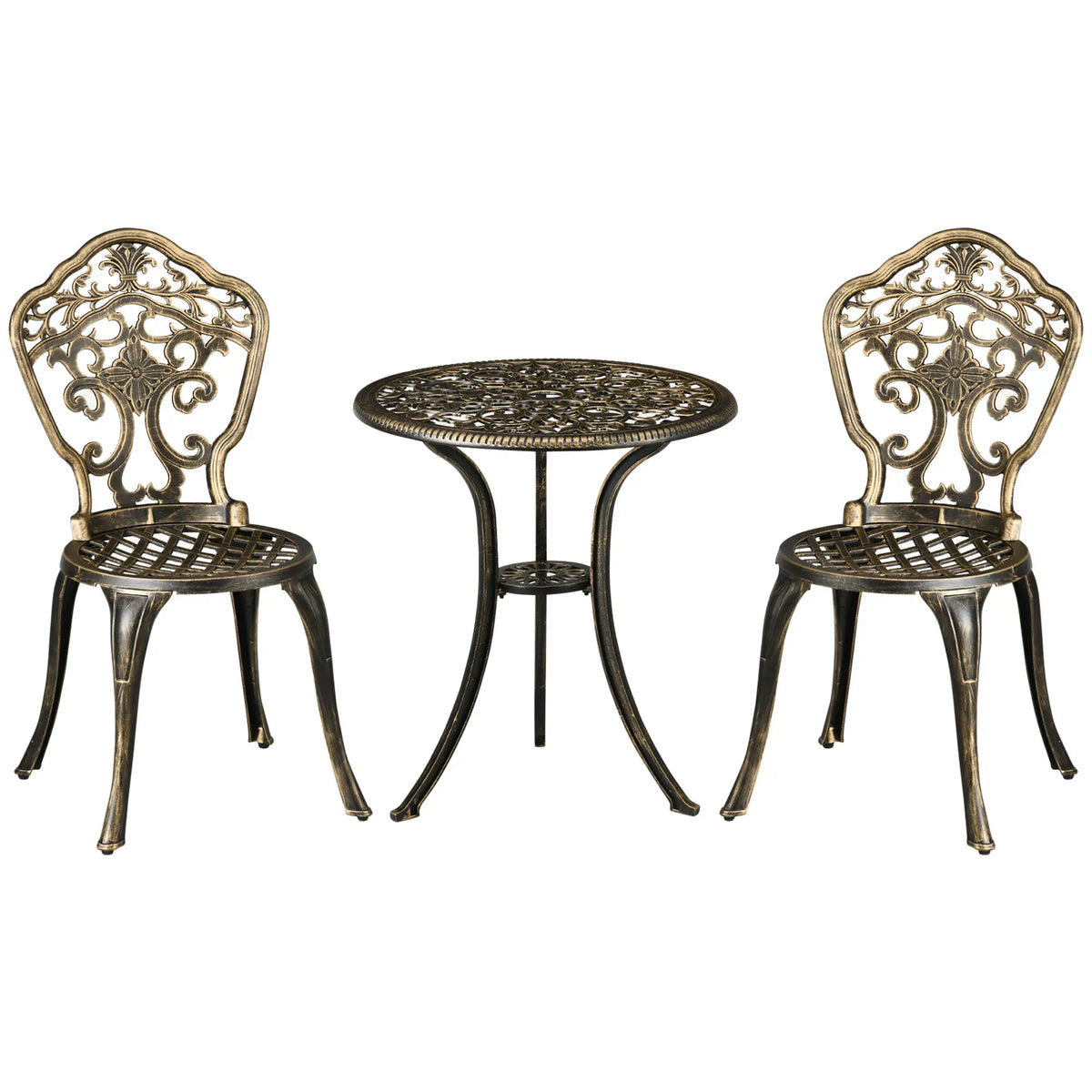 Garden Bistro Set 3 Piece, 2 Chairs & Table, Bronze Bistro Sets at Gallery Canada