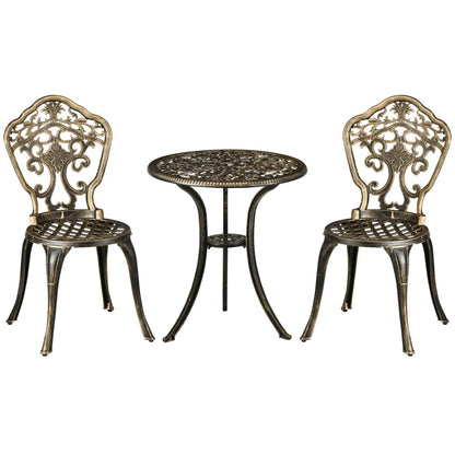 Garden Bistro Set 3 Piece, 2 Chairs & Table, Bronze Bistro Sets at Gallery Canada