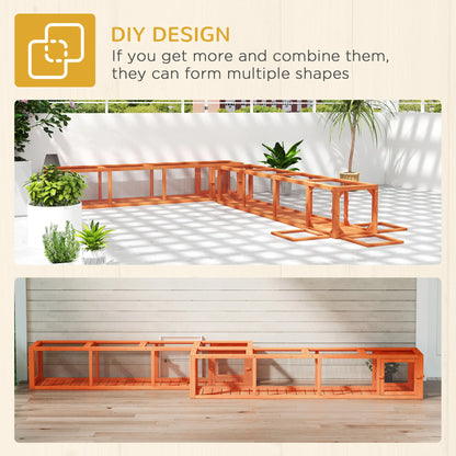 79" L-Shape Cat Tunnel, Extendable Enclosure, Indoor Outdoor, Orange Outdoor Cat Enclosures at Gallery Canada