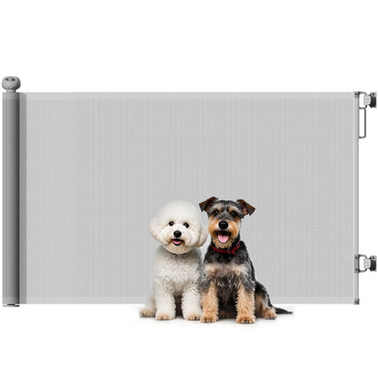 Retractable Dog Gate, 55" Wide, 34" Tall, Indoor Outdoor, Grey Houses, Kennels & Pens at Gallery Canada