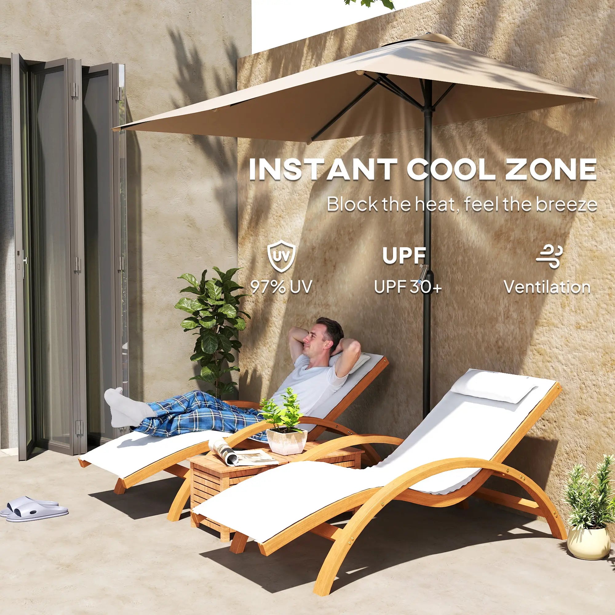 8ft Half Round Outdoor Patio Umbrella, Sun Shade, 5 Ribs Half Round Umbrellas at Gallery Canada