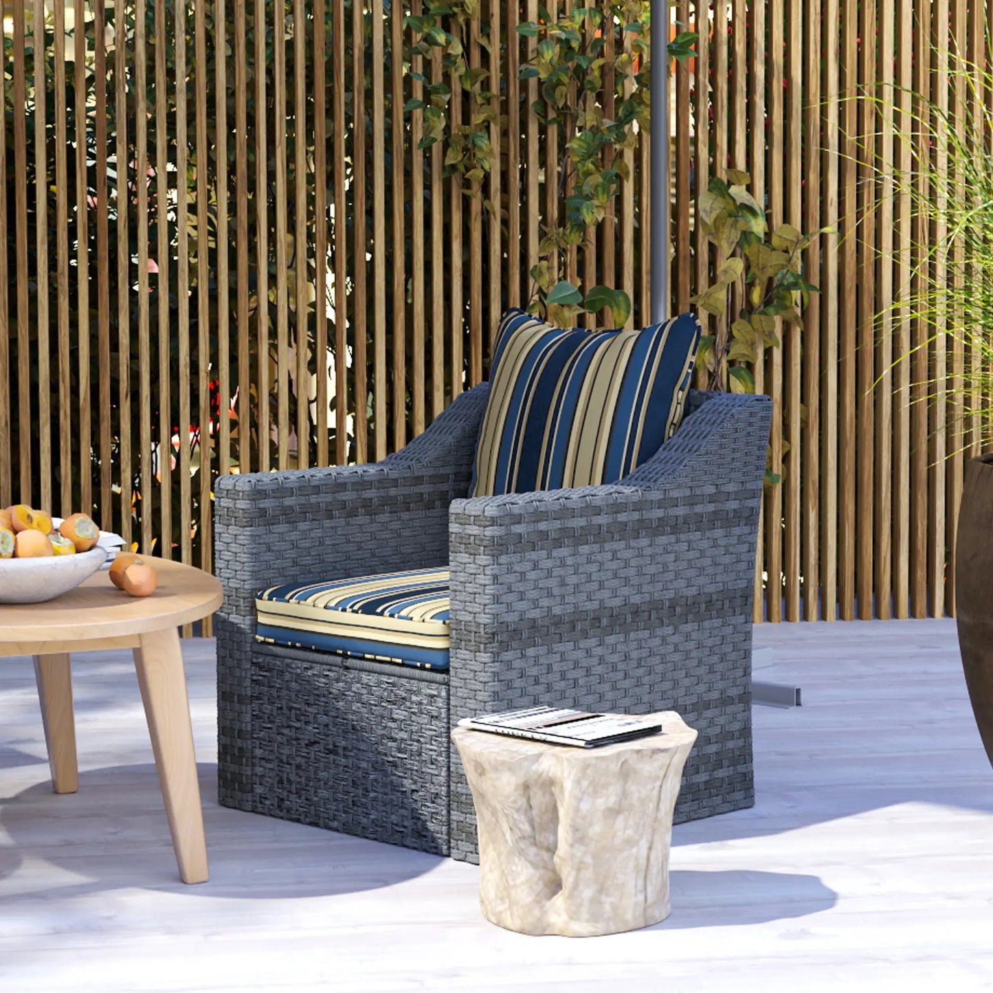 Seat Cushion Back Pillows Set of 2, Patio Chair Cushions, Indoor Outdoor, Blue Patio Chair Cushions at Gallery Canada
