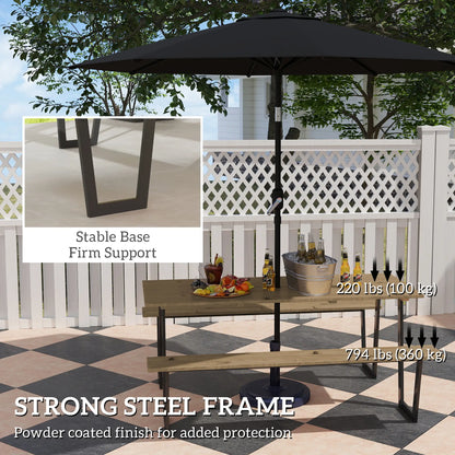 5.7 FT Outdoor Picnic Table, Spruce Wood, 795 LBS Benches, Brown Picnic Tables & Camping Chairs at Gallery Canada