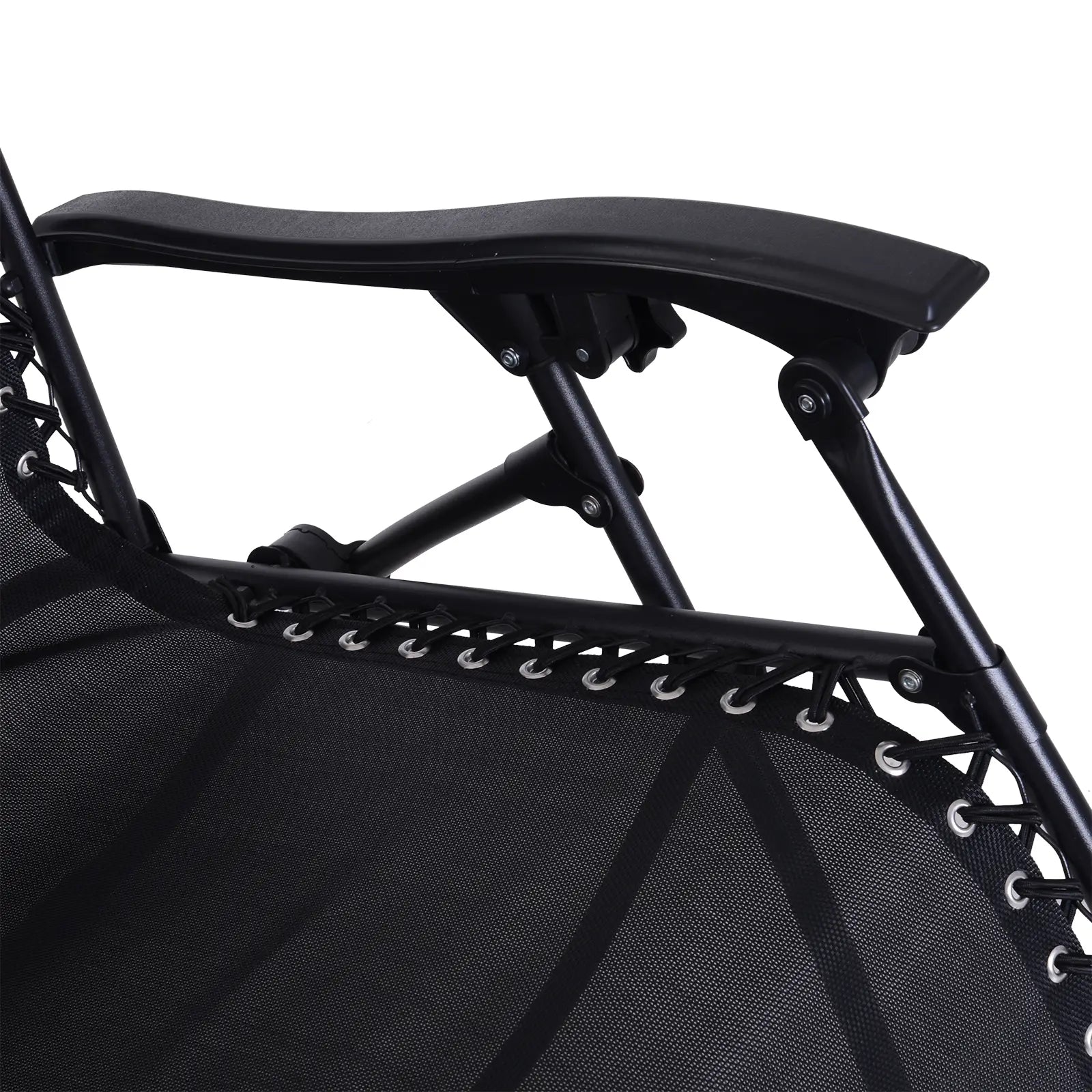 Zero Gravity Chair Set of 2, Patio Chair with Side Table, Black Lounger Chairs at Gallery Canada