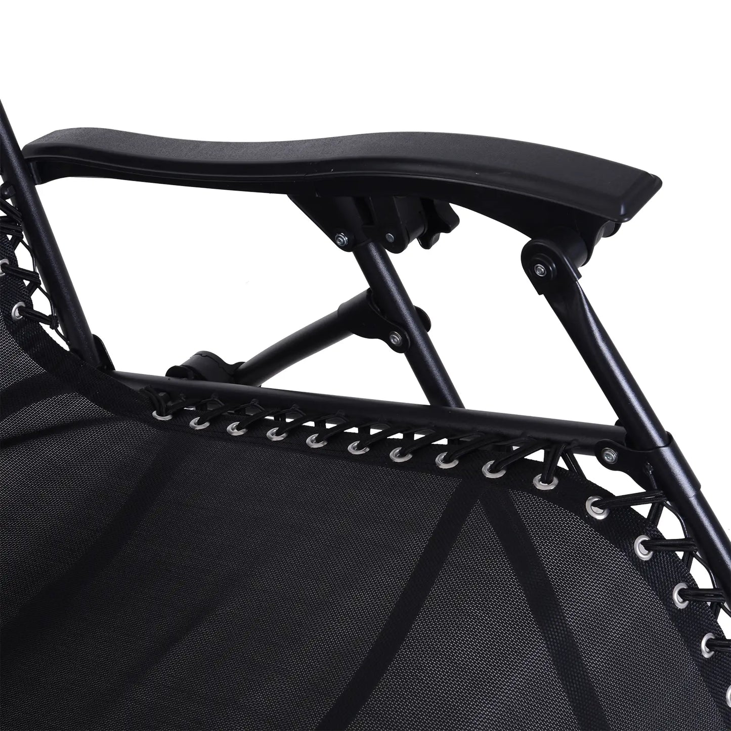 Zero Gravity Chair Set of 2, Patio Chair with Side Table, Black Lounger Chairs at Gallery Canada