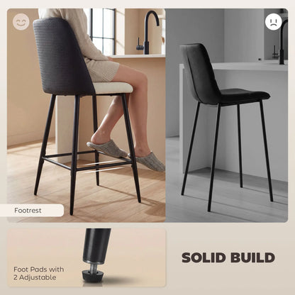Counter Height Bar Stools Set of 2, 26", Black Bar Stools at Gallery Canada