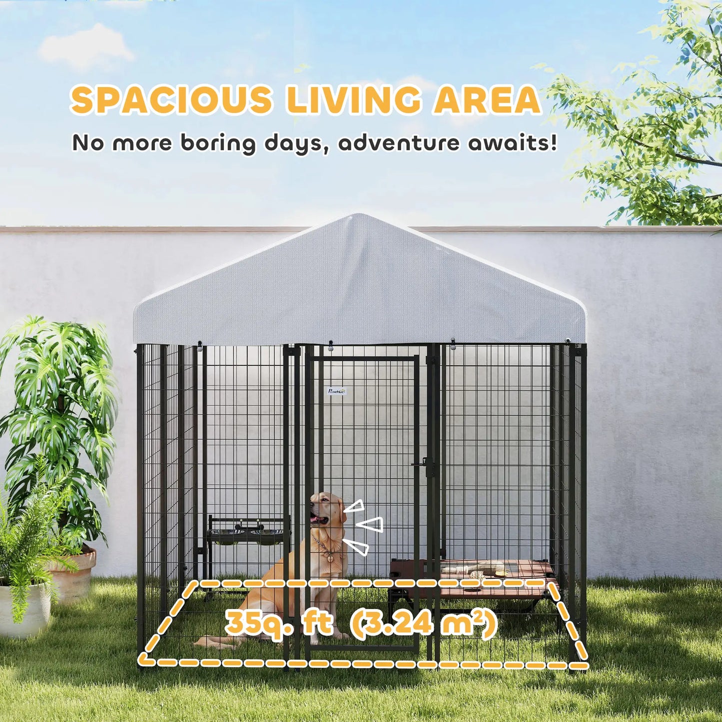 Outdoor Dog Kennel, Waterproof UV-Resistant Cover, 6 x 6 x 6 ft Houses, Kennels & Pens at Gallery Canada