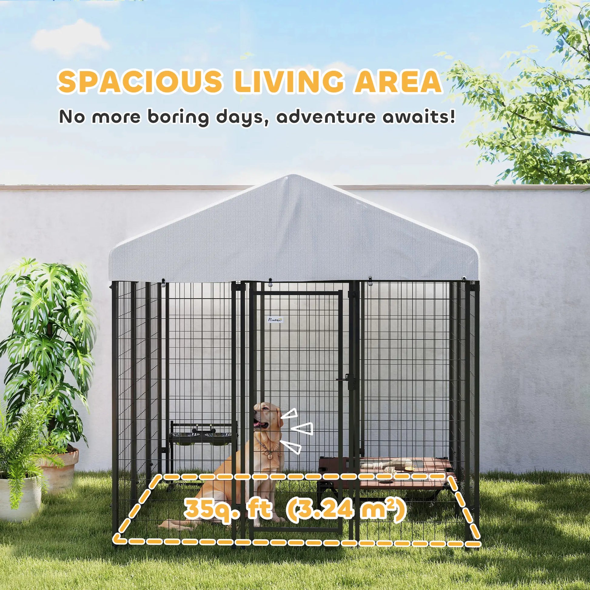 Outdoor Dog Kennel, Waterproof UV-Resistant Cover, 6 x 6 x 6 ft Houses, Kennels & Pens at Gallery Canada