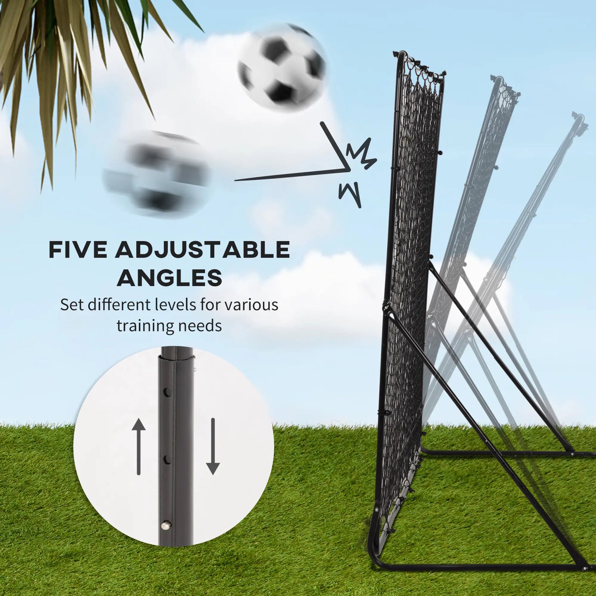 8' x 6' Soccer Rebounder Net, 5 Adjustable Angles, Training Practice Football at Gallery Canada