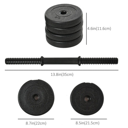 Adjustable 2 x 22lbs Dumbbell Set, Fitness Training, Black Dumbbells & Barbells at Gallery Canada