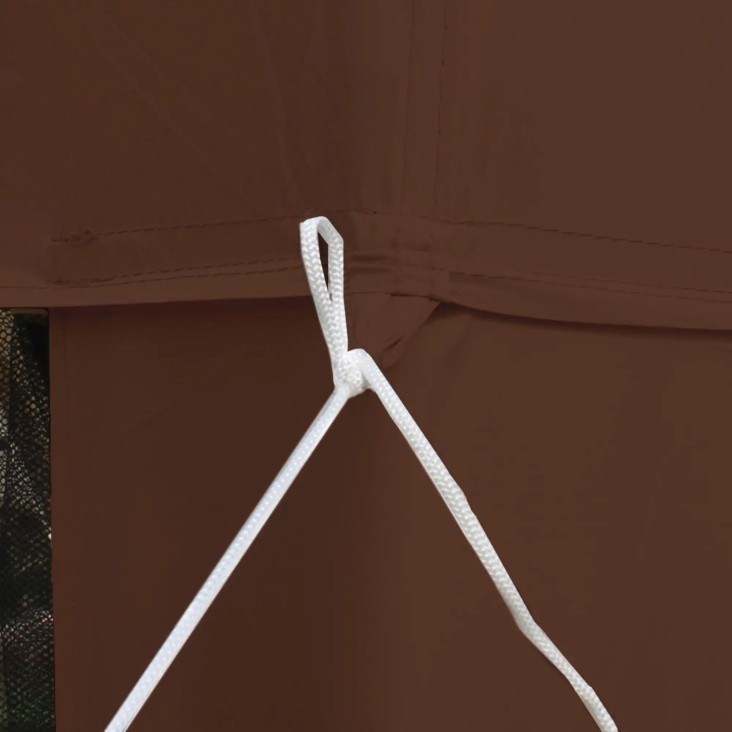 10' x 10' Canopy Tent, Mesh Netting, Double Tier Roof, Brown Canopy Tents at Gallery Canada