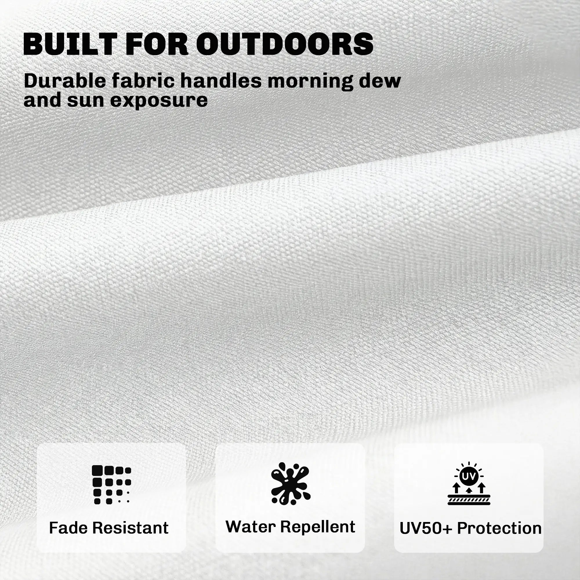 Patio Lounge Chair Cushion, UV50+ With Straps, 78 x 25.6 inch, Cream White Patio Chair Cushions at Gallery Canada