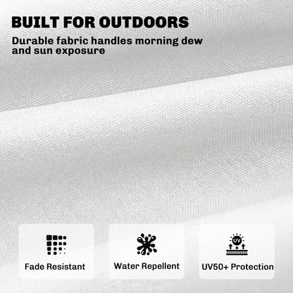 Patio Lounge Chair Cushion, UV50+ With Straps, 78 x 25.6 inch, Cream White Patio Chair Cushions at Gallery Canada