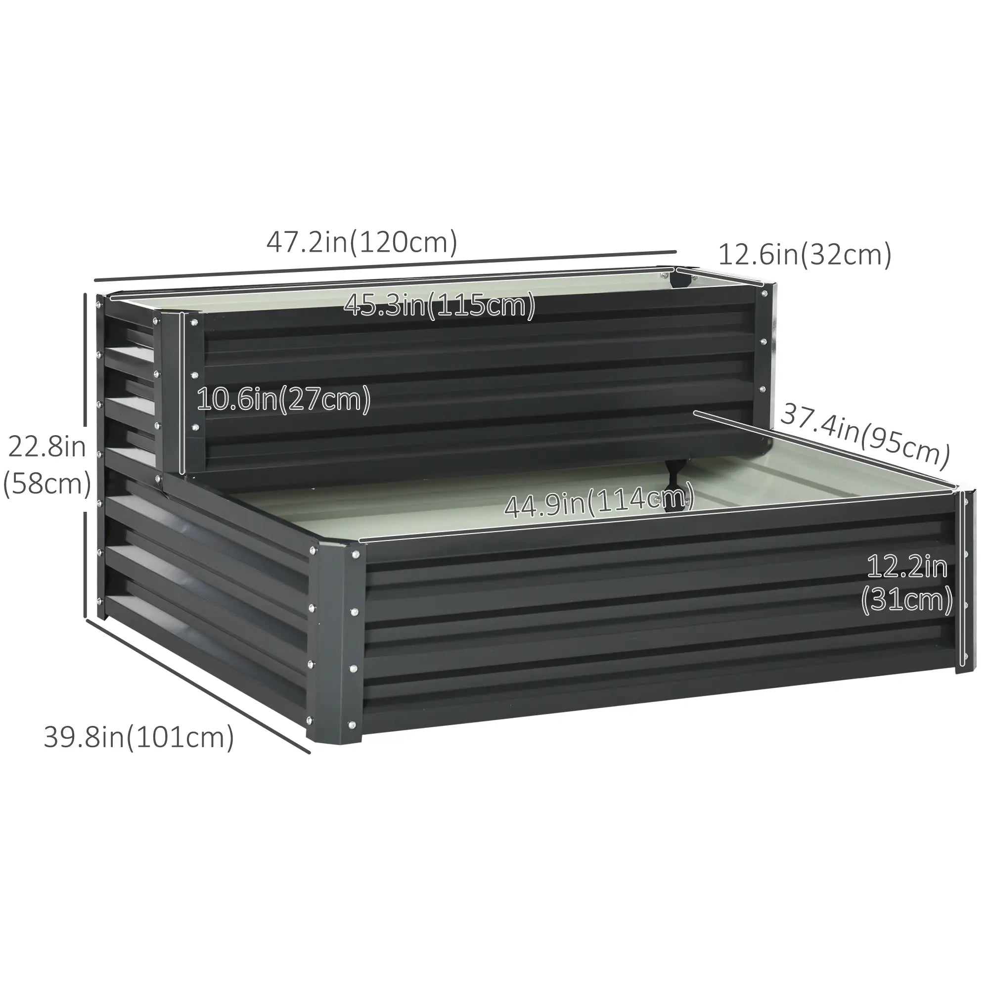 2 Tier Raised Garden Bed, 47