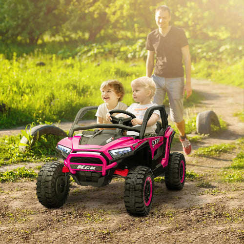 2 Seater Ride On Truck, Electric Car For Kids, 24V 7AH, Pink