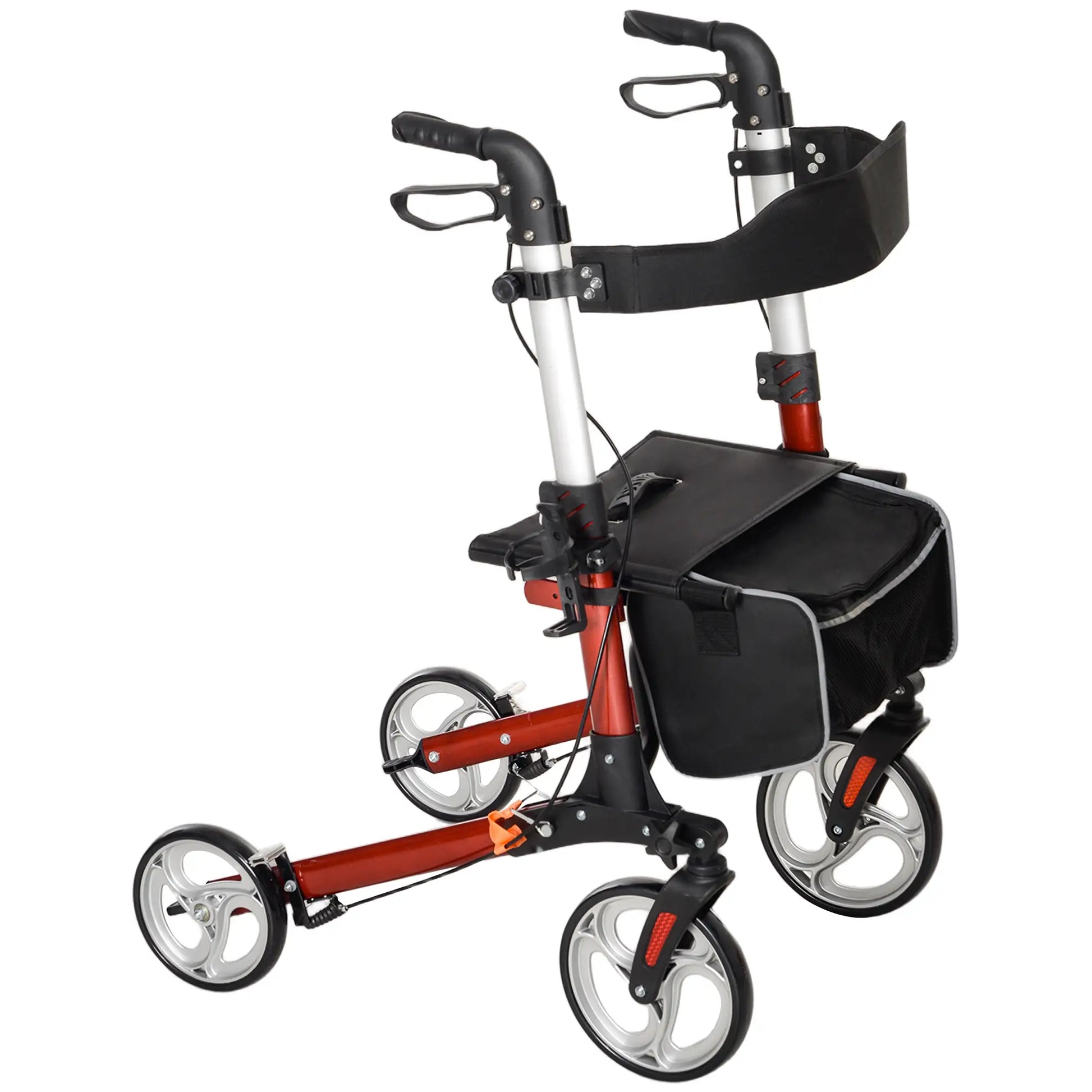 Lightweight Folding Walker, Large Seat, Adjustable Handle, Red Knee Walker & Wheelchair Ramps at Gallery Canada