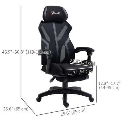 Gaming Chair, Ergonomic Computer Chair with Footrest, Headrest, Black Video Game Chairs at Gallery Canada