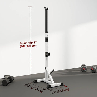 2-Piece Barbell Rack, 53.5"-69.3" Adjustable, 440LBS Capacity Power Towers at Gallery Canada