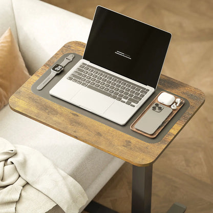 Pneumatic Standing Desk, Adjustable Height, 43 Inch, Rustic Brown Office Desks & Work Stations at Gallery Canada