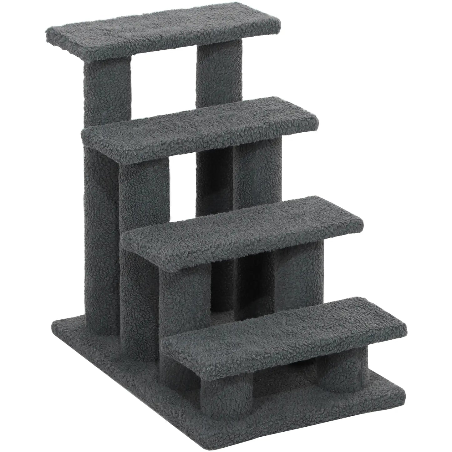23.5" 4 Tier Pet Stairs, Dog Cat Step, Scratch Post Furniture, Dark Grey Cat Trees Dark Grey at Gallery Canada