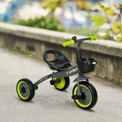 Toddler Tricycle for 2-5 Year Olds, Adjustable Seat, Basket, Bell, Black Tricycles for Kids at Gallery Canada