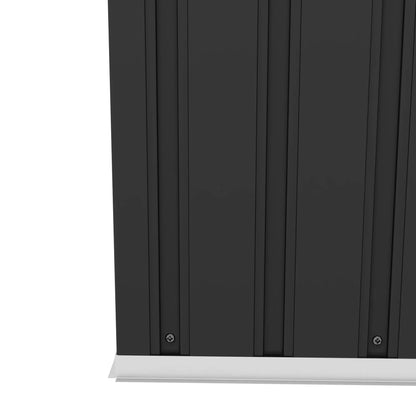7 x 4ft Abri de Jardin en Acier Galvanisé, Kit de Fondation, Gris Foncé