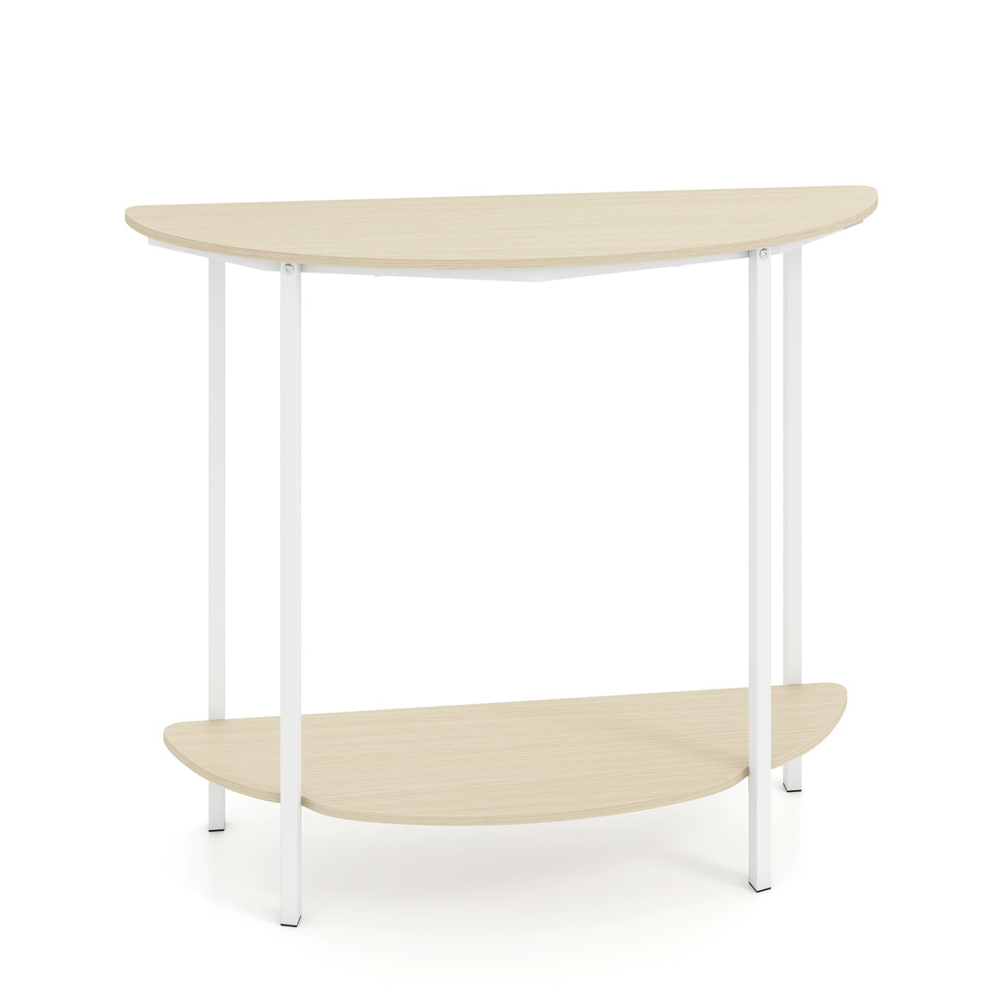Half Moon Console Table 40 inch, 2-Tier, Oak Console Tables at Gallery Canada