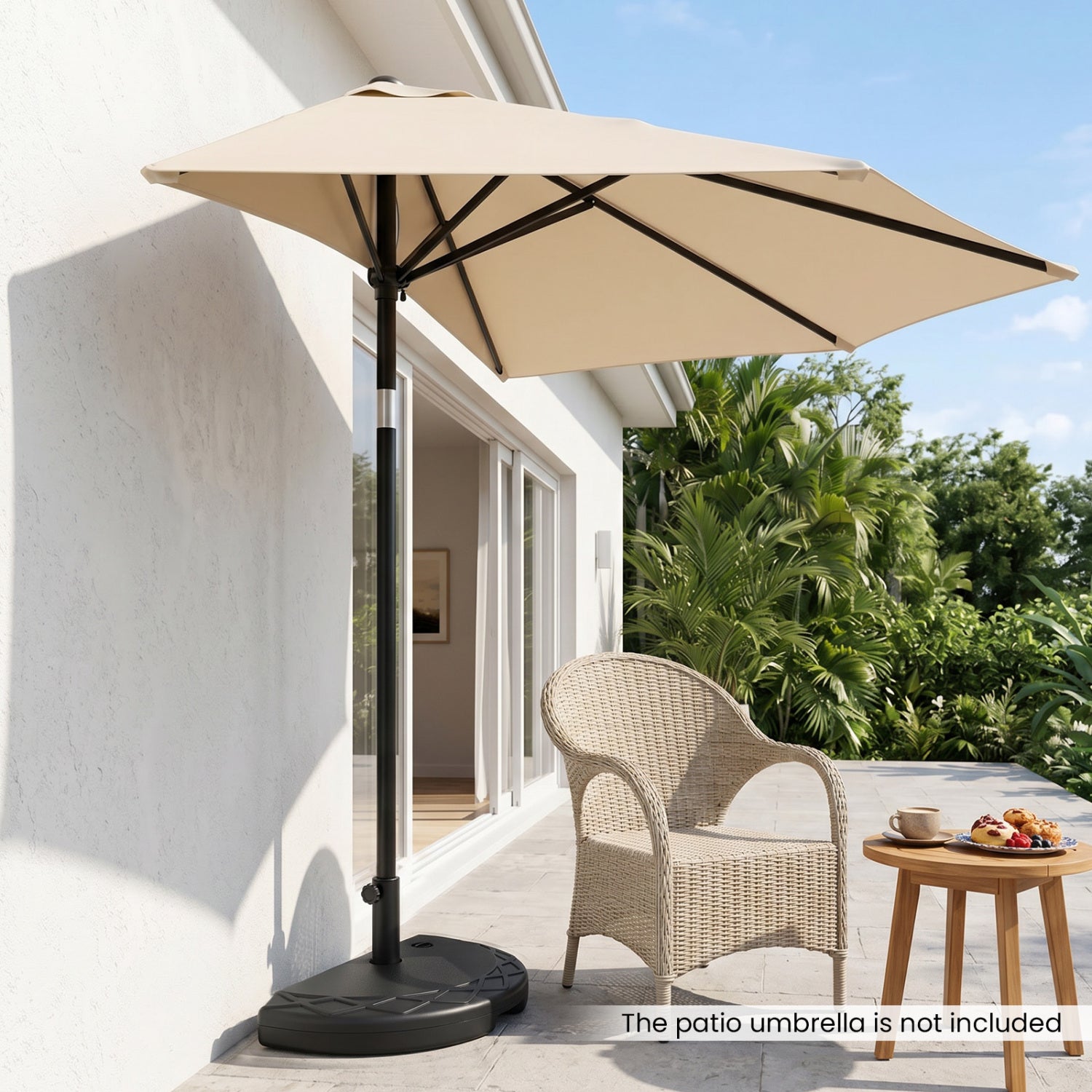 Half Round Patio Umbrella Base, 44 Lbs, Fillable Outdoor Umbrella Bases at Gallery Canada