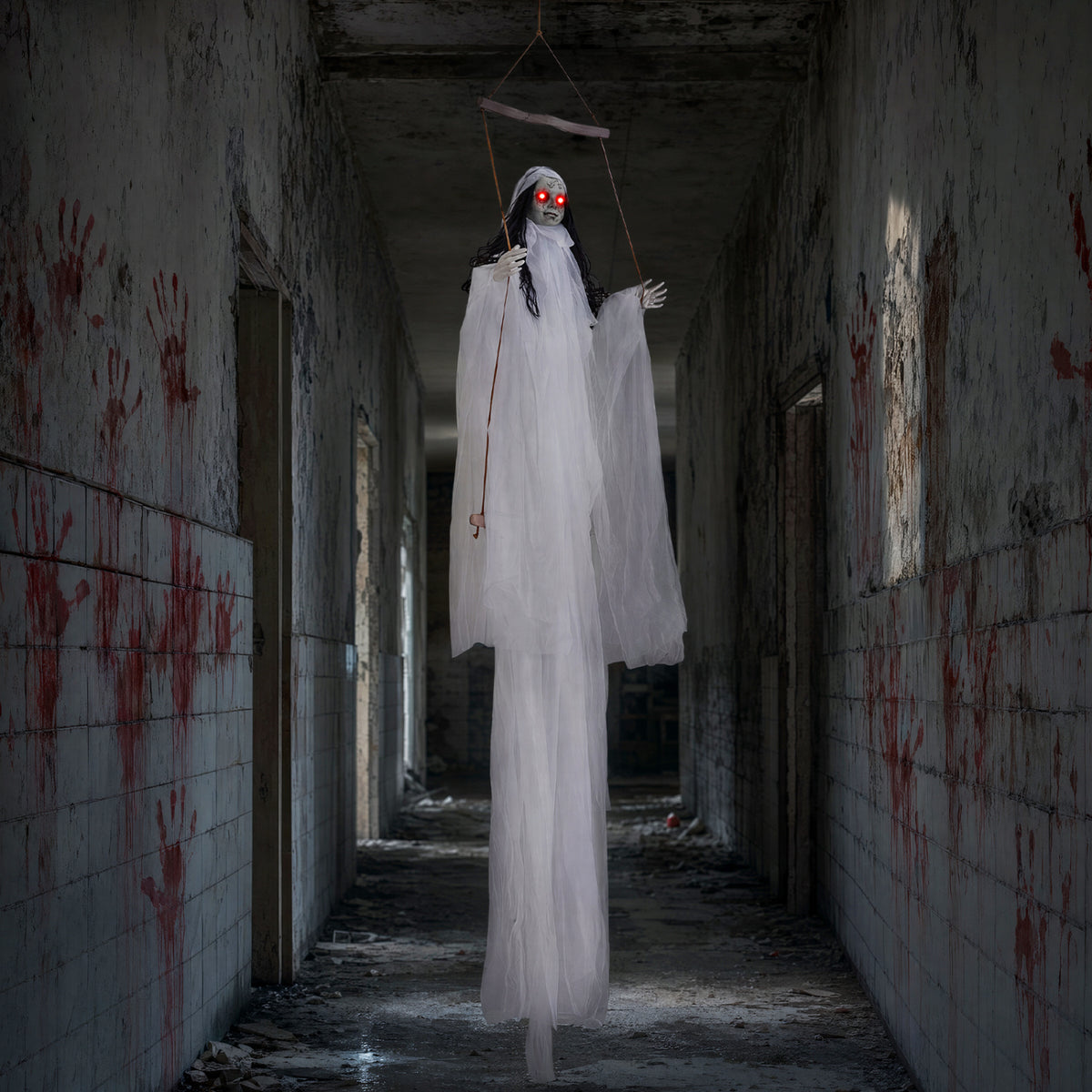 Halloween Decoration, Light Up Eyes, Creepy Sounds
