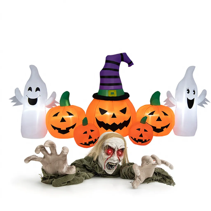 Halloween Groundbreaker Climbing Zombie With Inflatable Pumpkins Halloween Options at Gallery Canada
