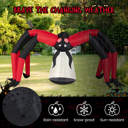 Halloween Inflatable Spider Blow Up Yard Scary Spider with Red Tunnel Light Eyes Halloween at Gallery Canada