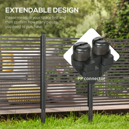 Metal Garden Fence, 5 ft(H), Outdoor Fencing with Feet, Brown Garden Fences at Gallery Canada